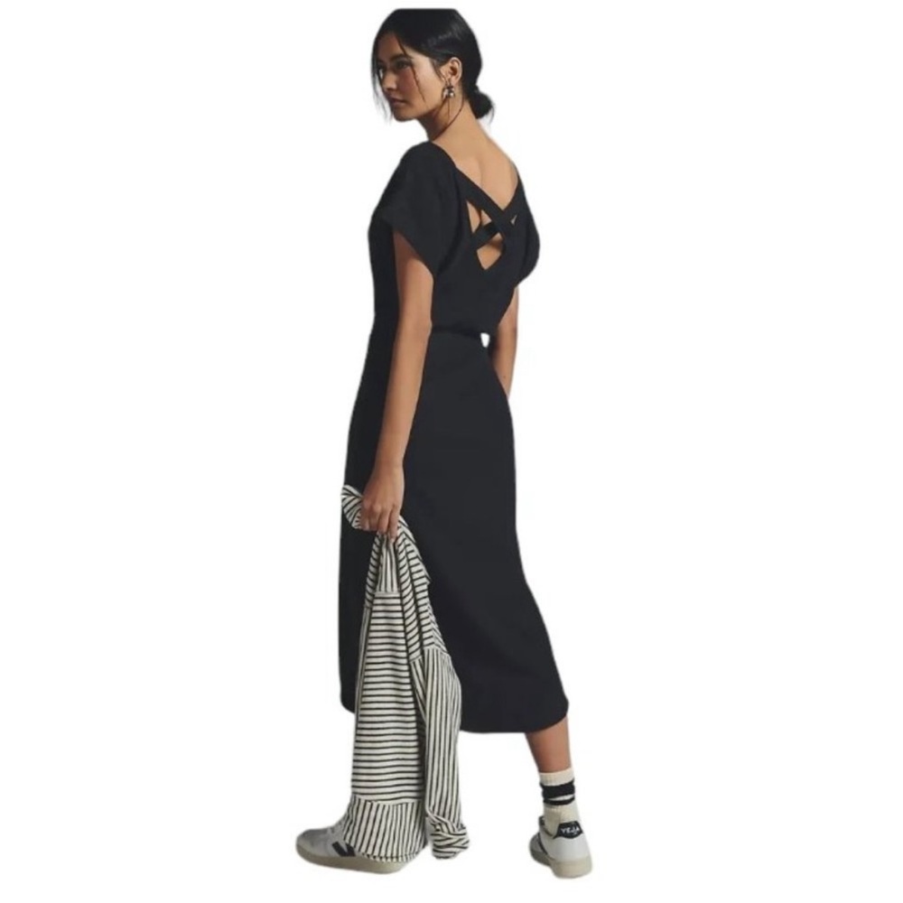 Daily Practice Anthro Black Midi Dress xs